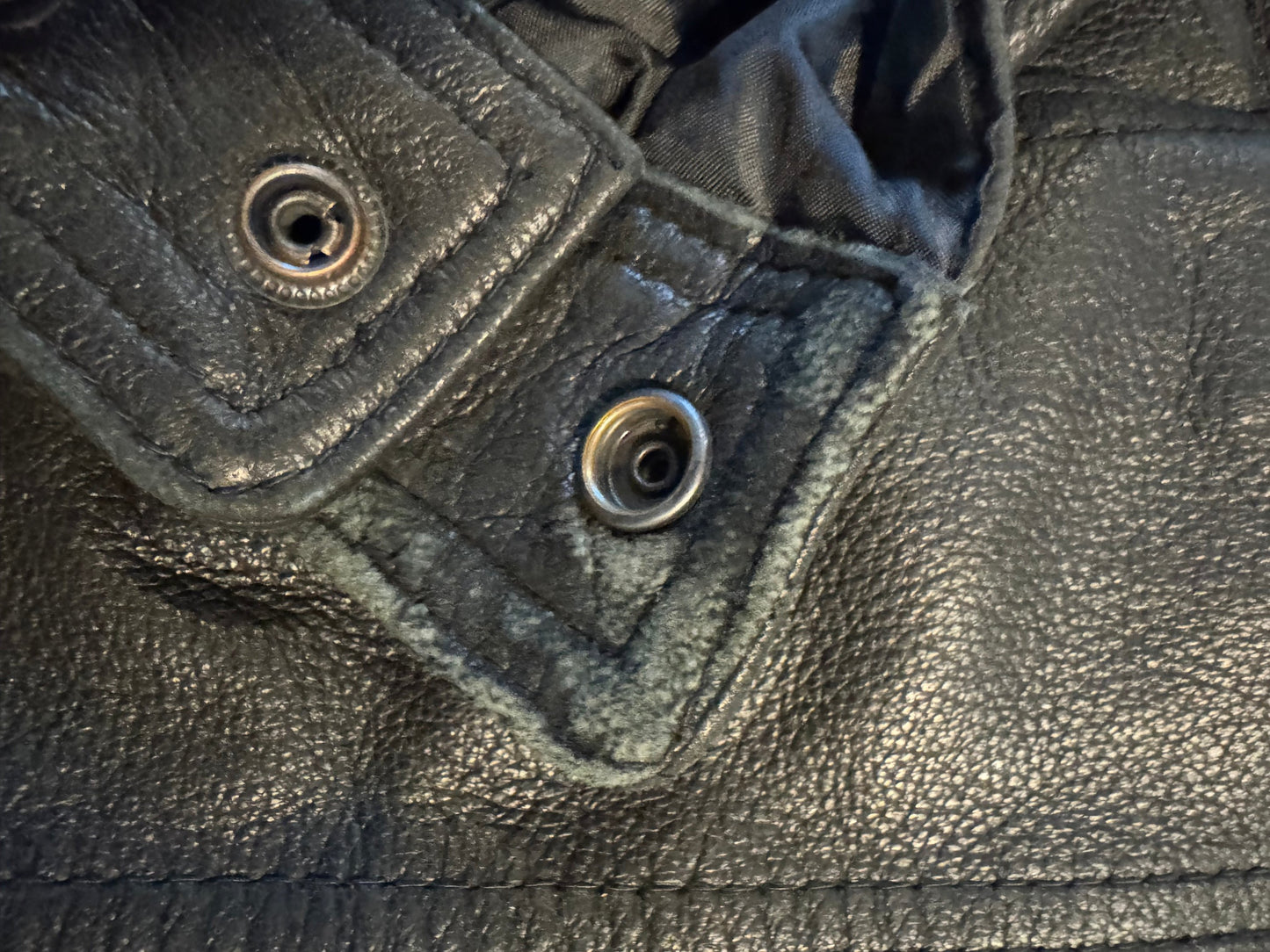 FIRSTMFG Men's Leather Shirt Size Large