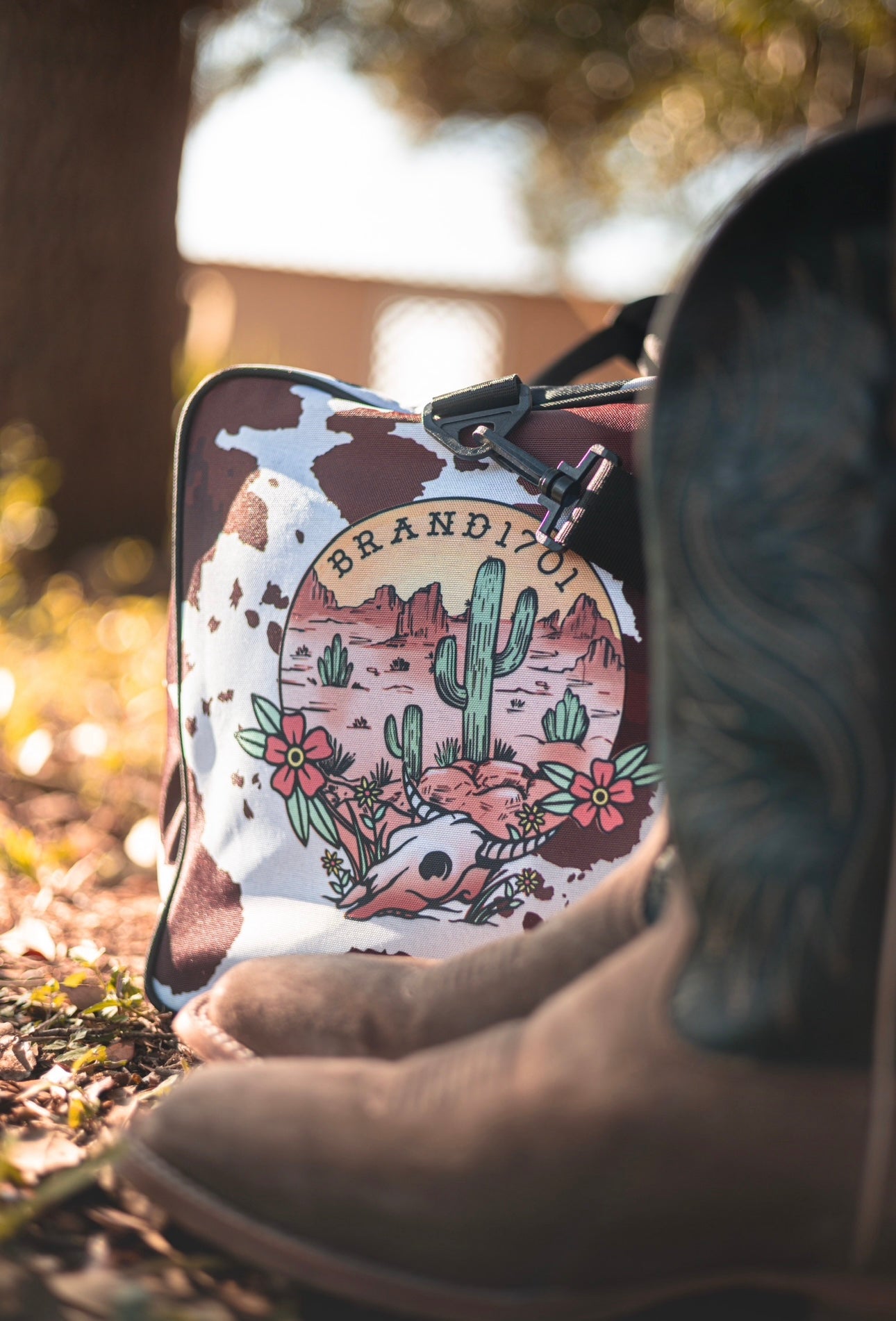 Cowprint Duffle Bag (Large)