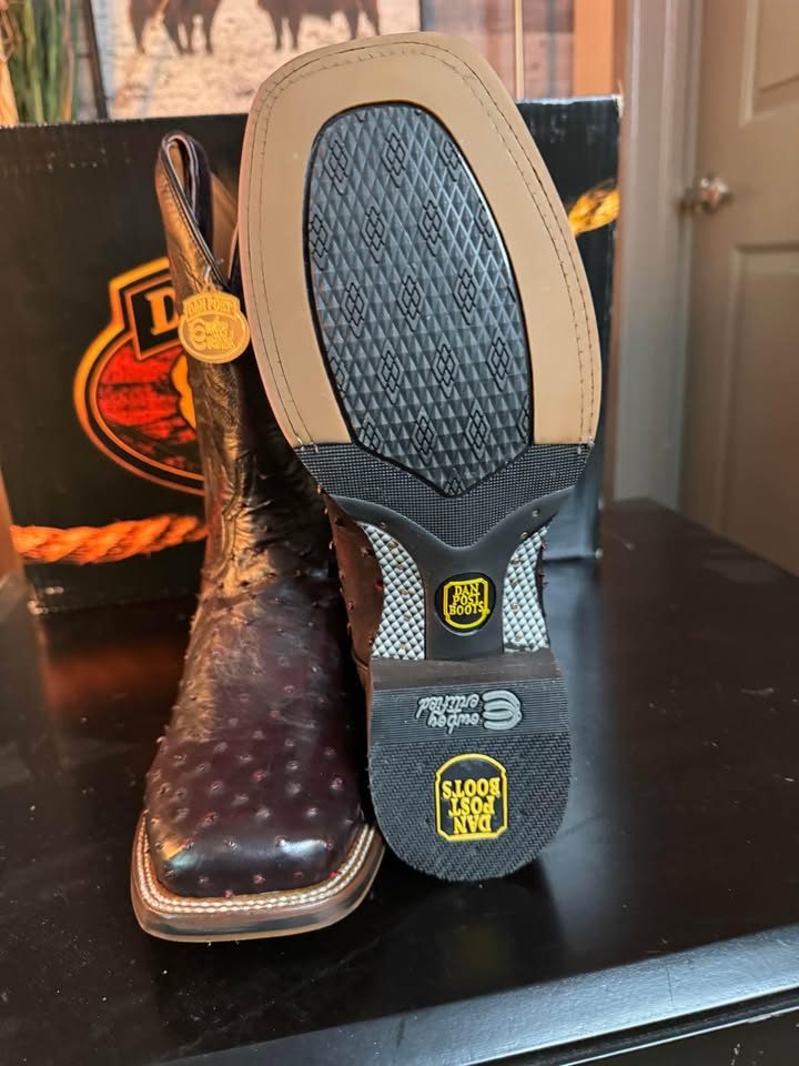 Dan Post Boots NEW NEVER WORN Men's Alamosa Ostrich Boots, Size 10D