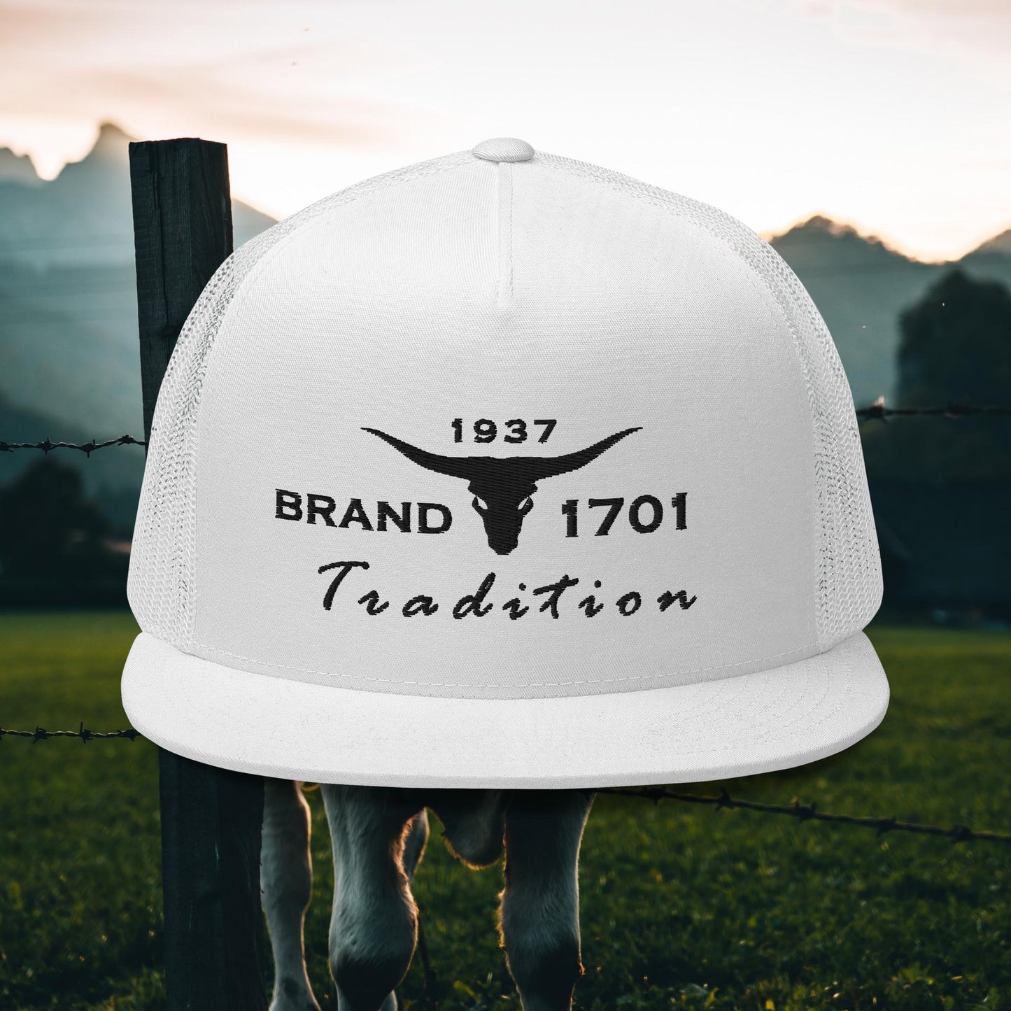 Traditions Trucker (white w/Black Stitch)