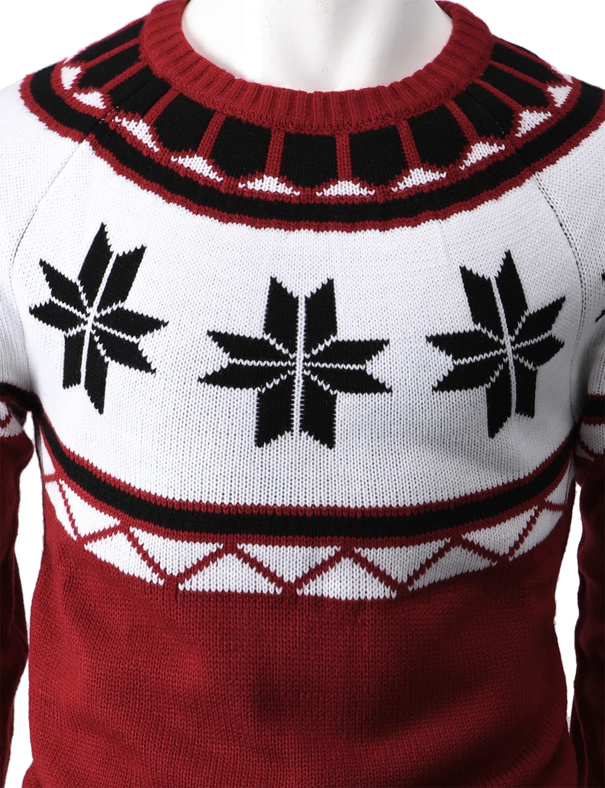 H2H Mens Casual Slim Fit Knitted Yarn Christmas Holiday Party Pullover Sweaters REDIVORY US L/Asia XL (CMOSWL082)
