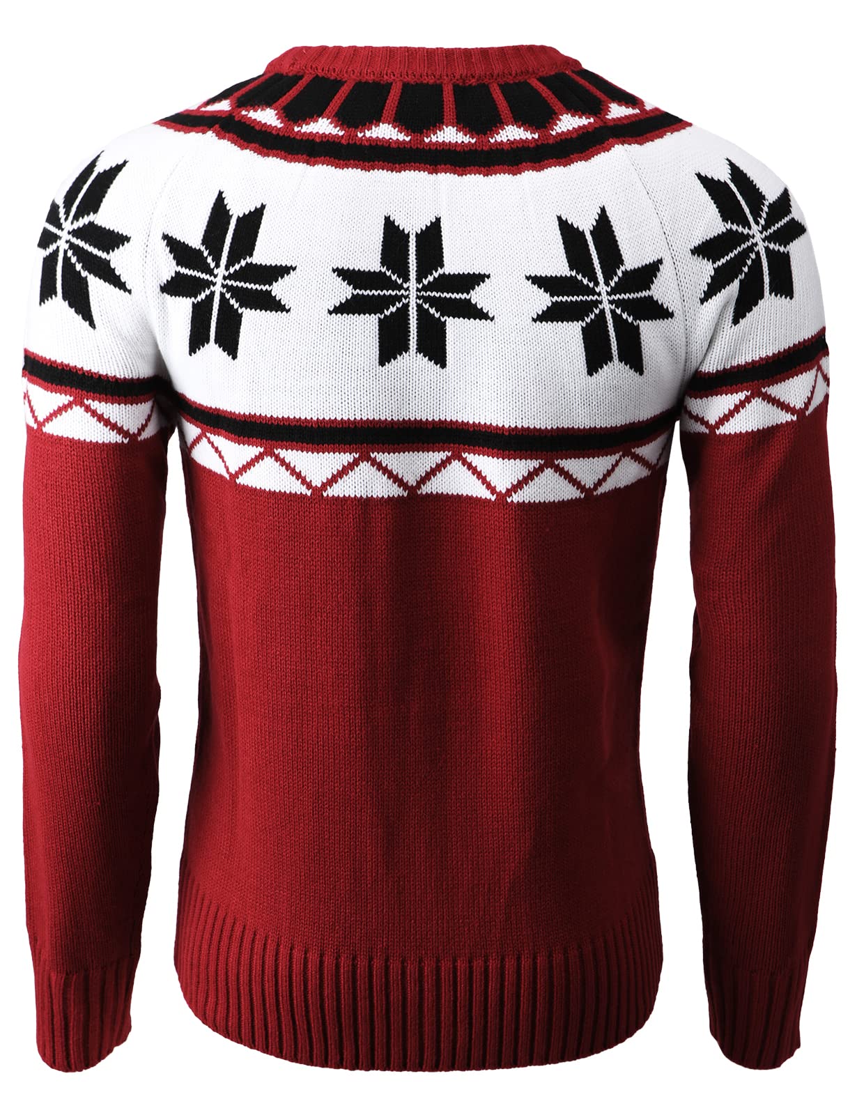 H2H Mens Casual Slim Fit Knitted Yarn Christmas Holiday Party Pullover Sweaters REDIVORY US L/Asia XL (CMOSWL082)