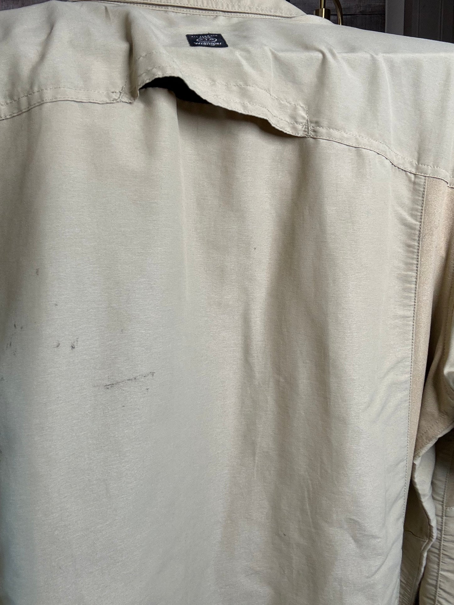 ATG by Wrangler Men's Longsleeve Shirt - Tan, Size: LARGE