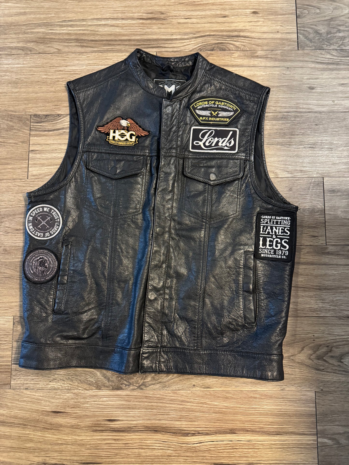 FIRSTMFG Motorcycle Vest Collared Size XL