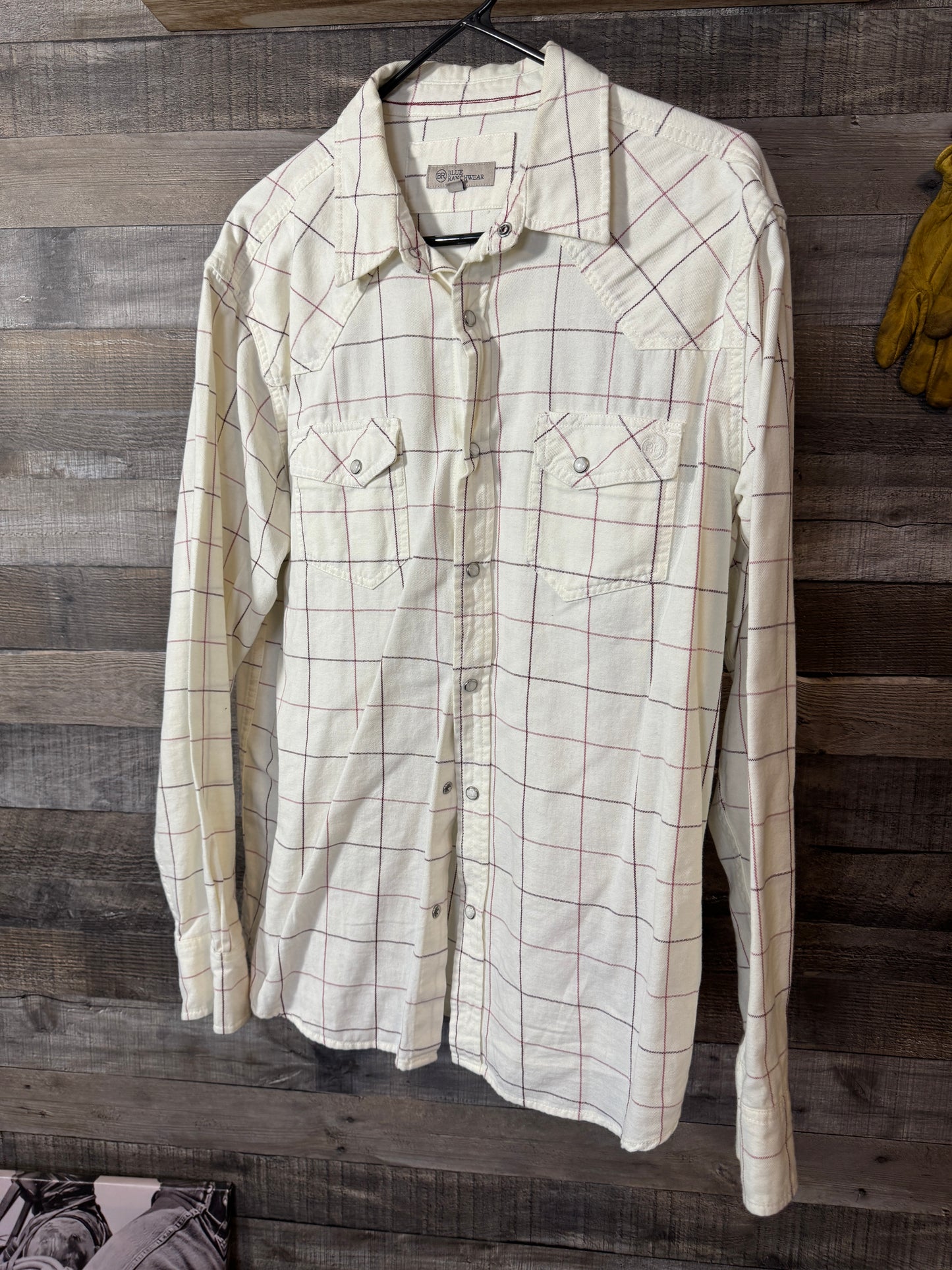 Blue Ranchwear Pearl Snap LARGE