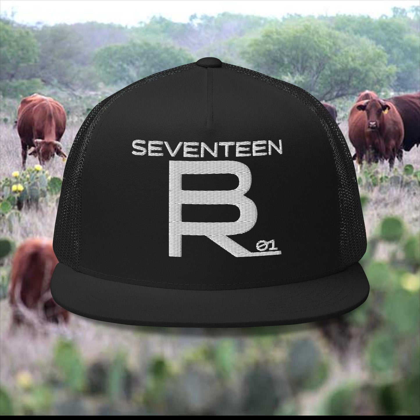 The Brand Trucker Cap (white stitch)