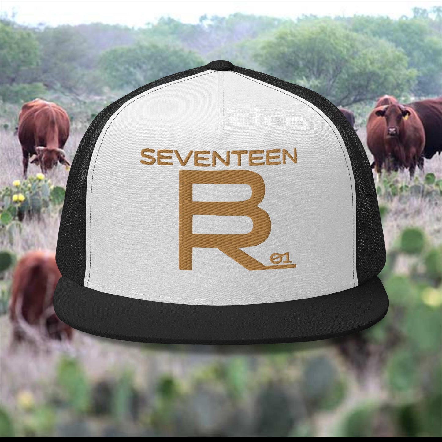 The Brand Trucker Cap (gold stitch)