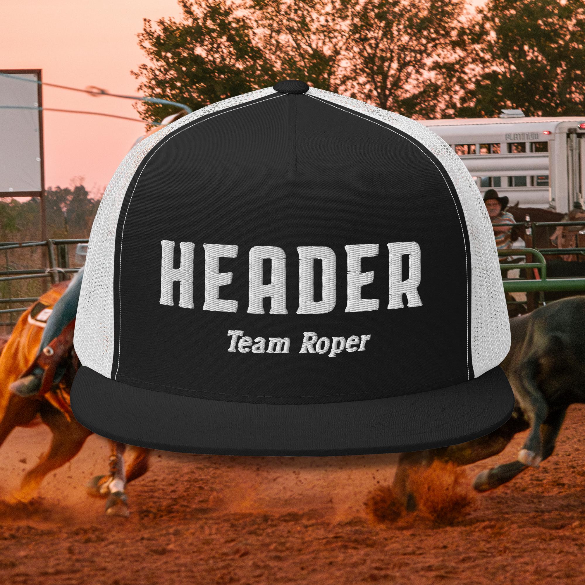 Header White Text Trucker Cap – brand1701