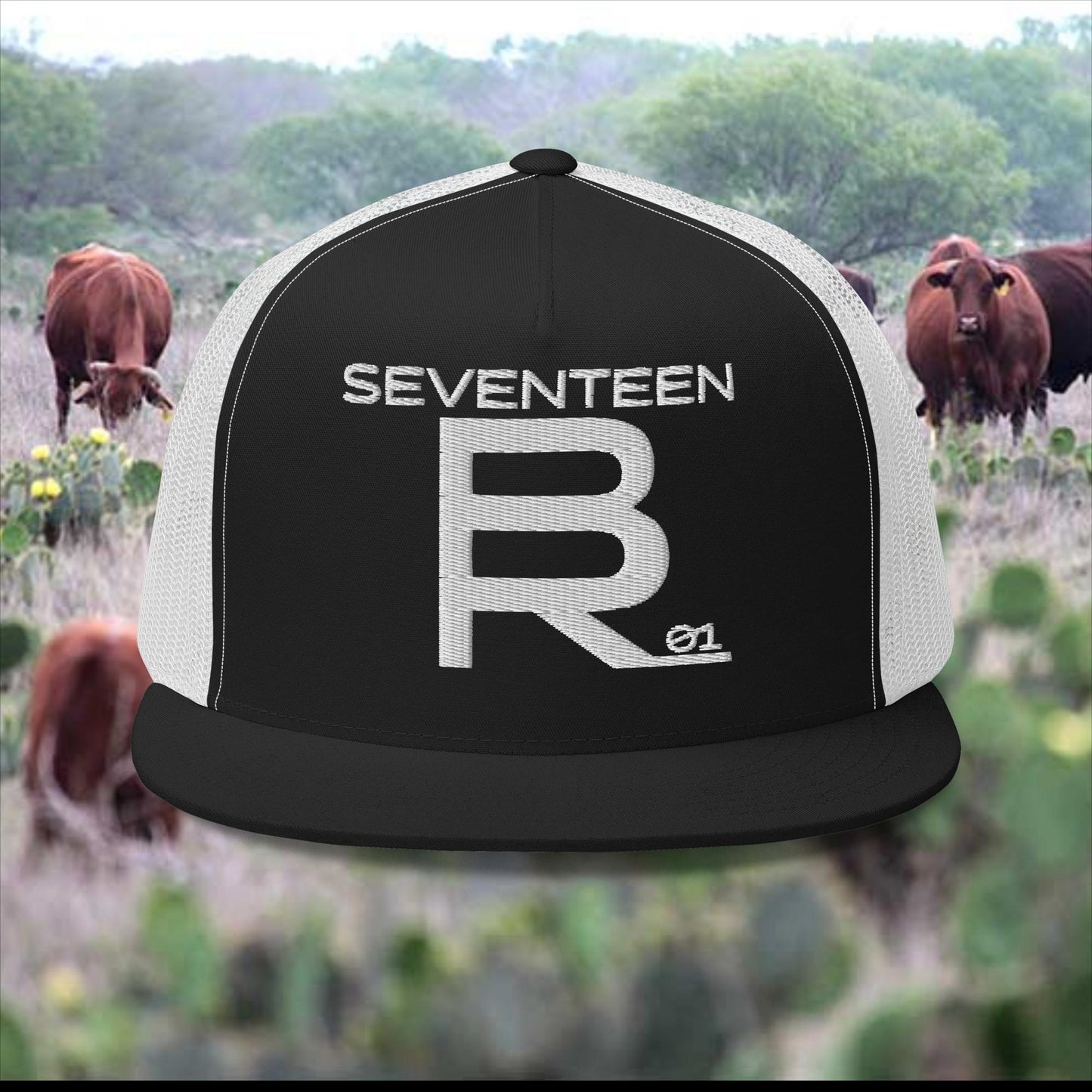 The Brand Trucker Cap (white stitch)