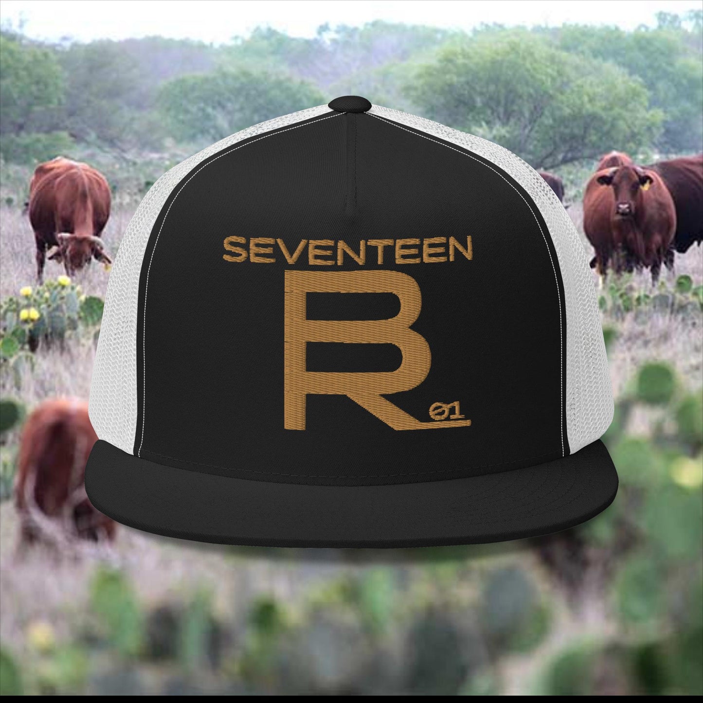 The Brand Trucker Cap (gold stitch)