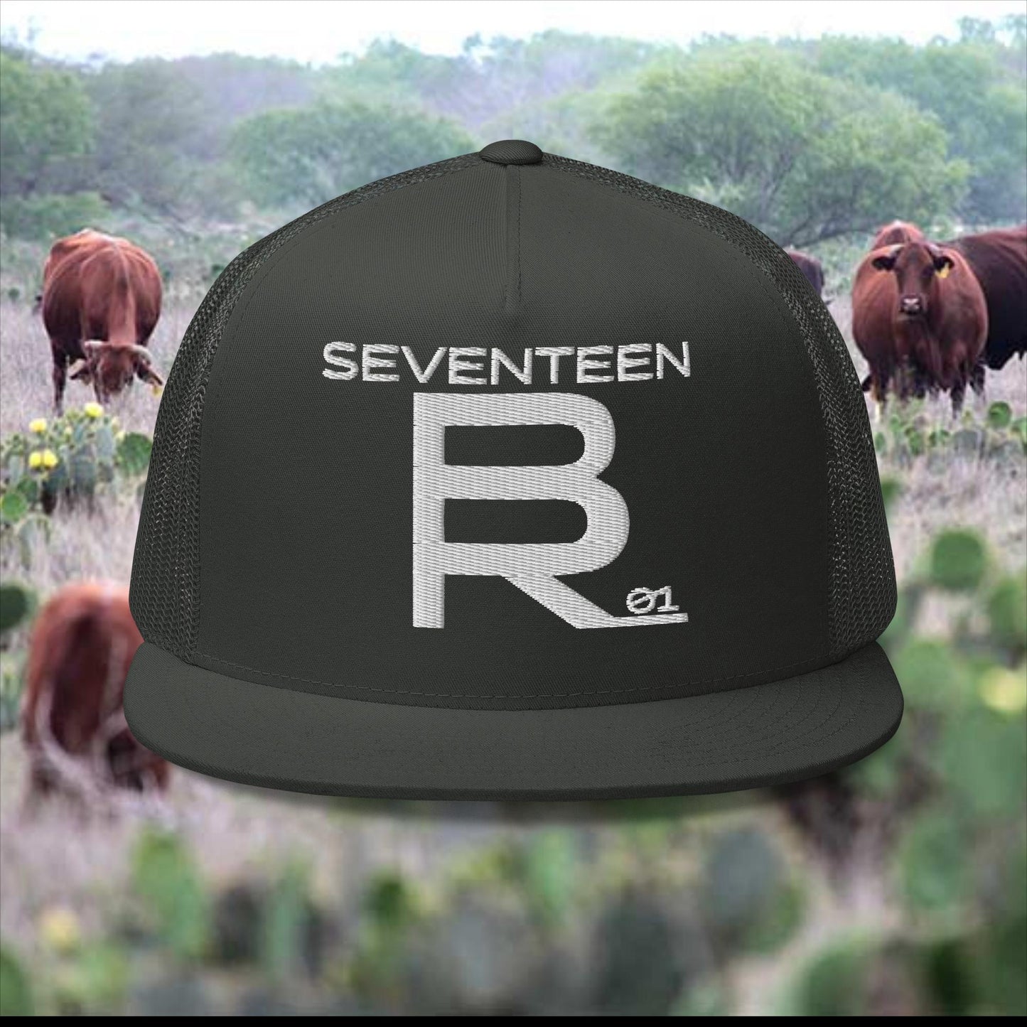 The Brand Trucker Cap (white stitch)