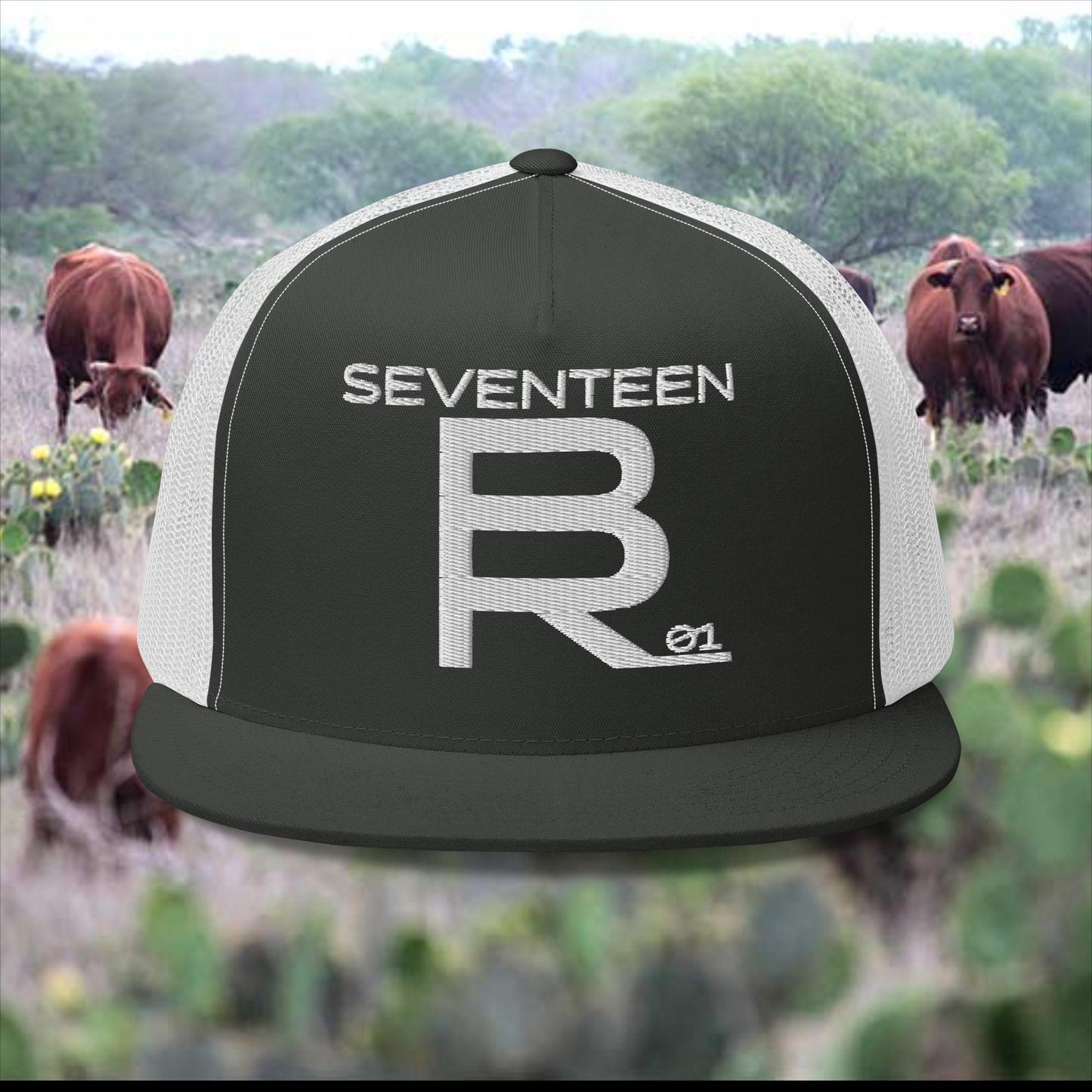 The Brand Trucker Cap (white stitch)