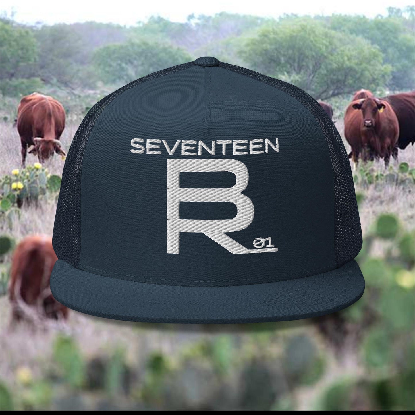 The Brand Trucker Cap (white stitch)