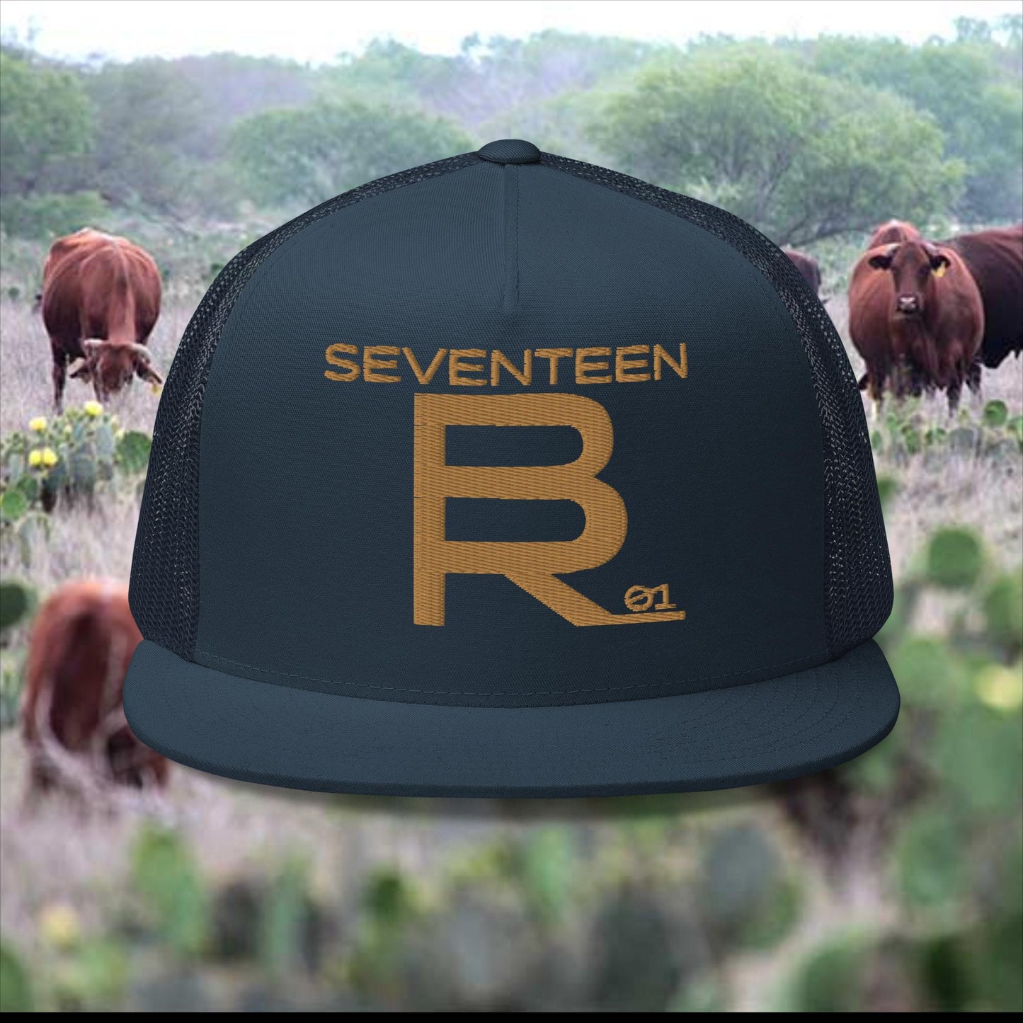 The Brand Trucker Cap (gold stitch)