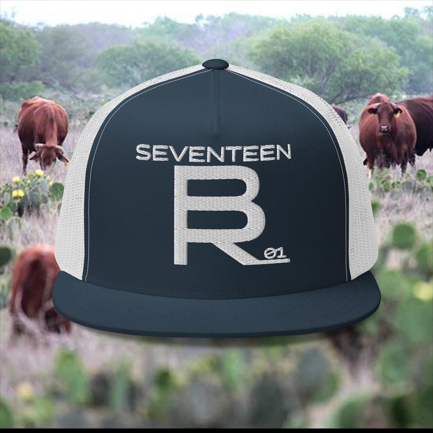 The Brand Trucker Cap (white stitch)