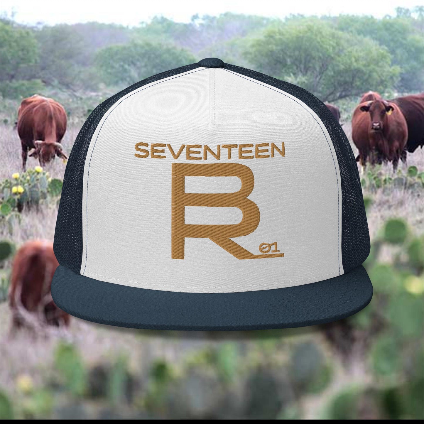 The Brand Trucker Cap (gold stitch)