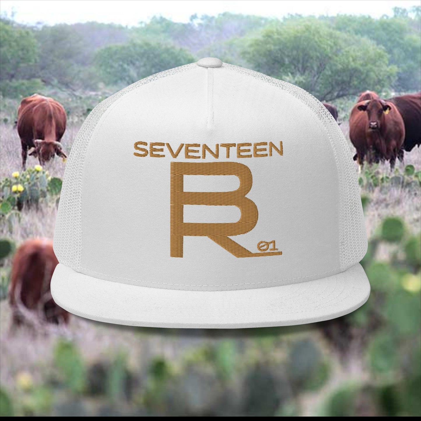 The Brand Trucker Cap (gold stitch)