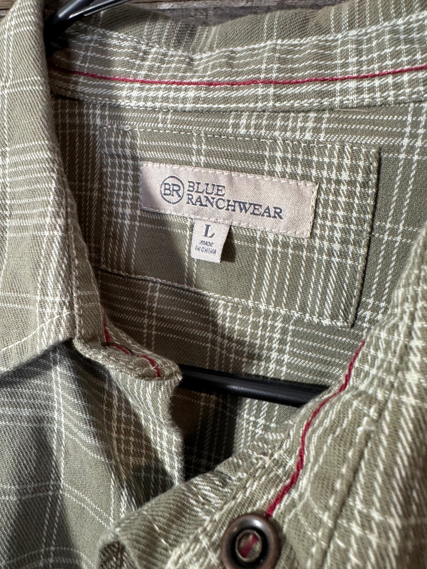 Blue Ranchwear Pearl Snap LARGE