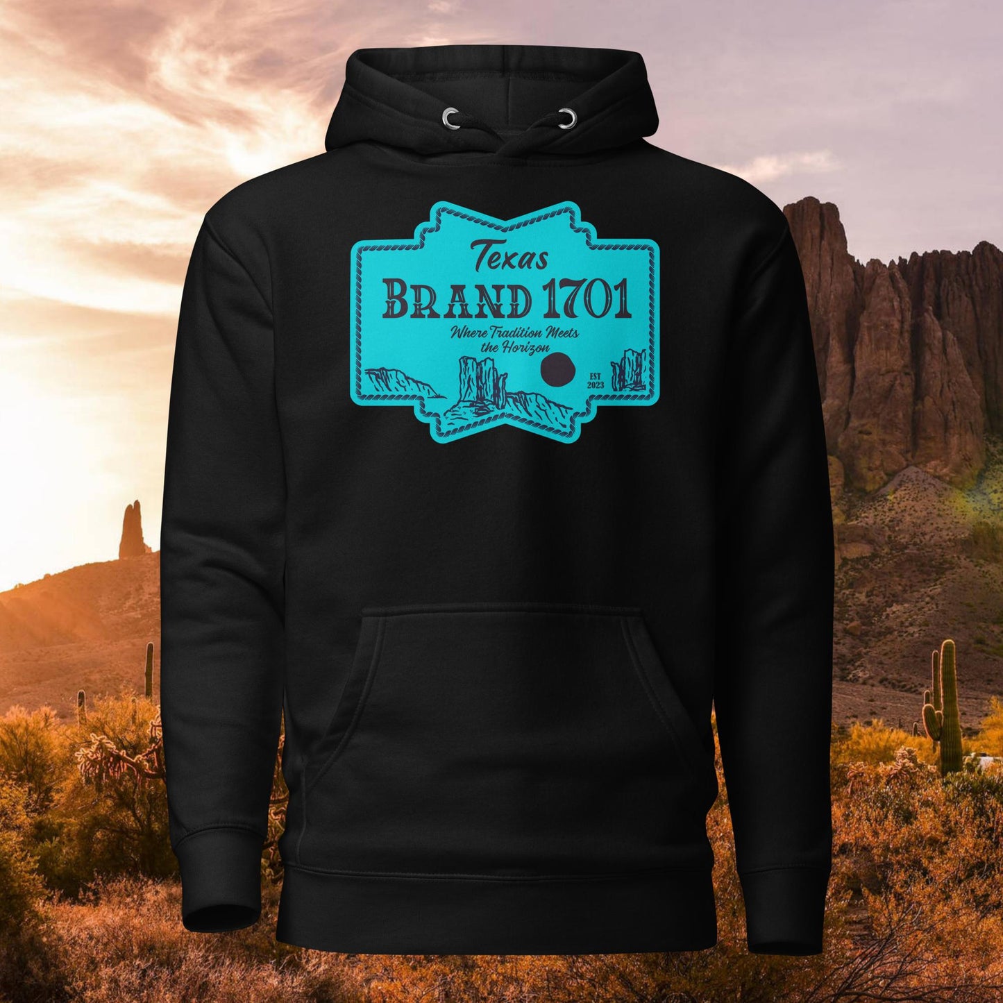 Stamp Logo Teal Hoodie