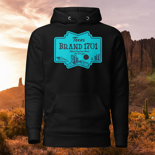 Stamp Logo Teal Hoodie