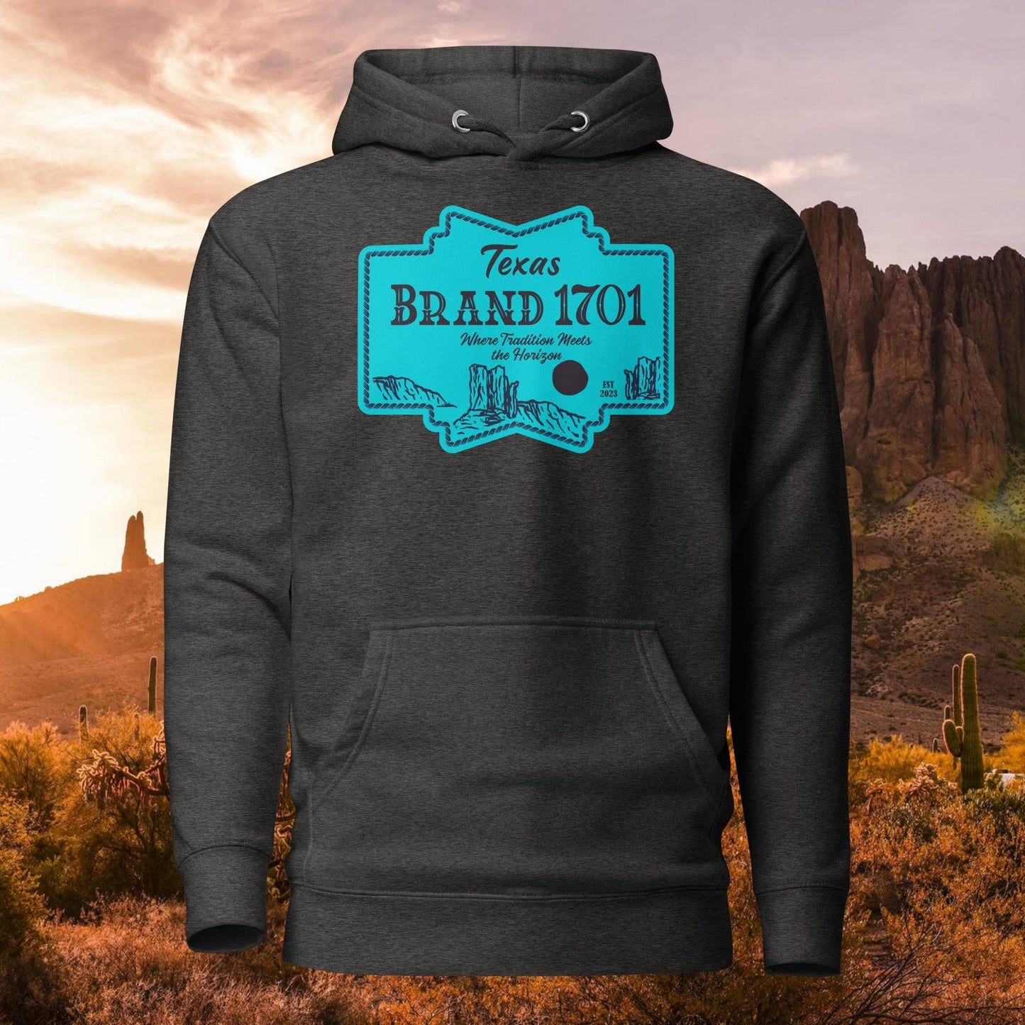 Stamp Logo Teal Hoodie