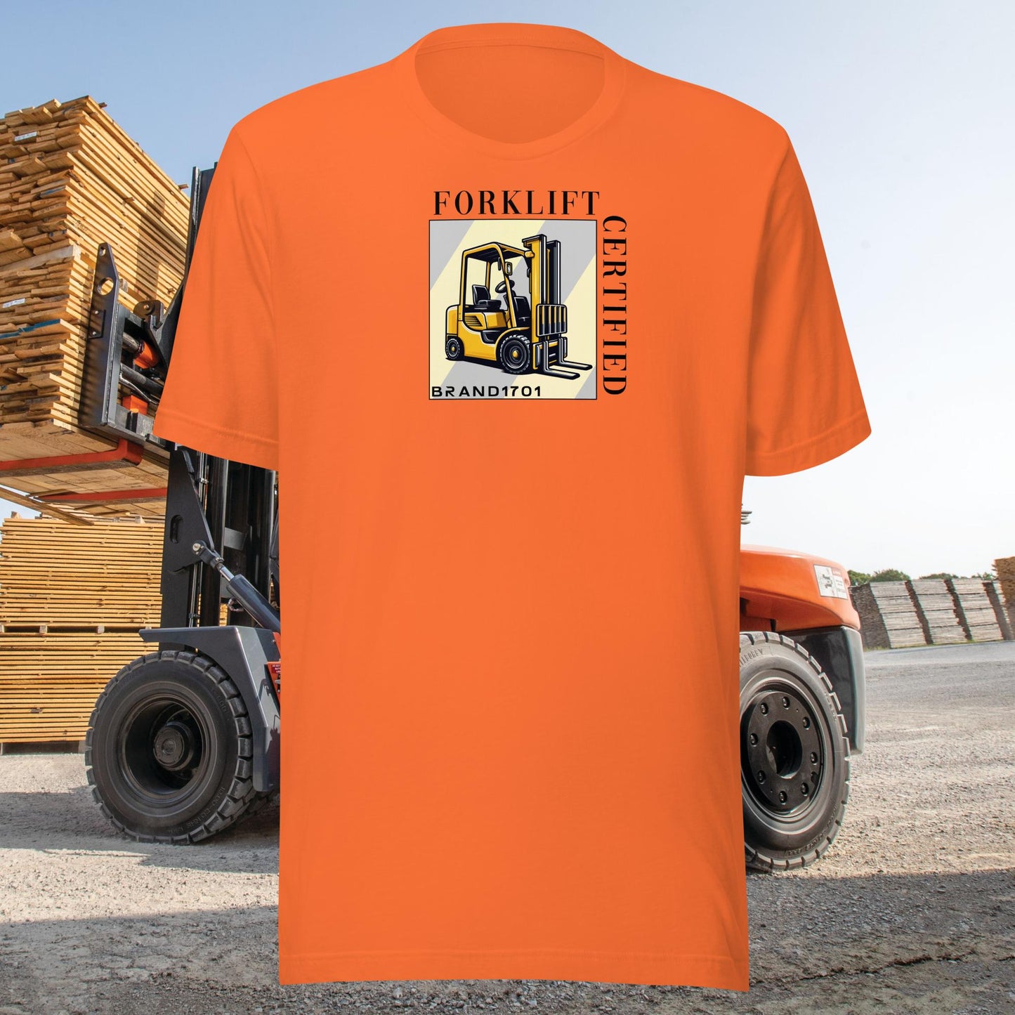 Forklift Certified Tee (black text)