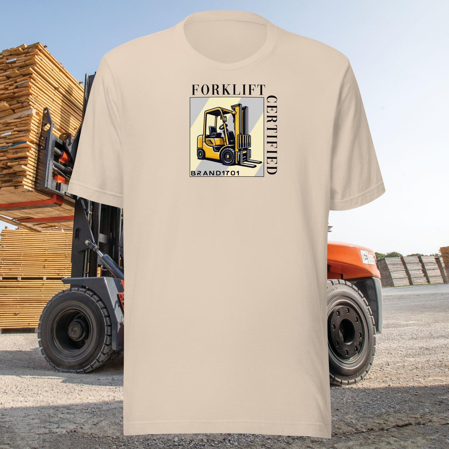 Forklift Certified Tee (black text)