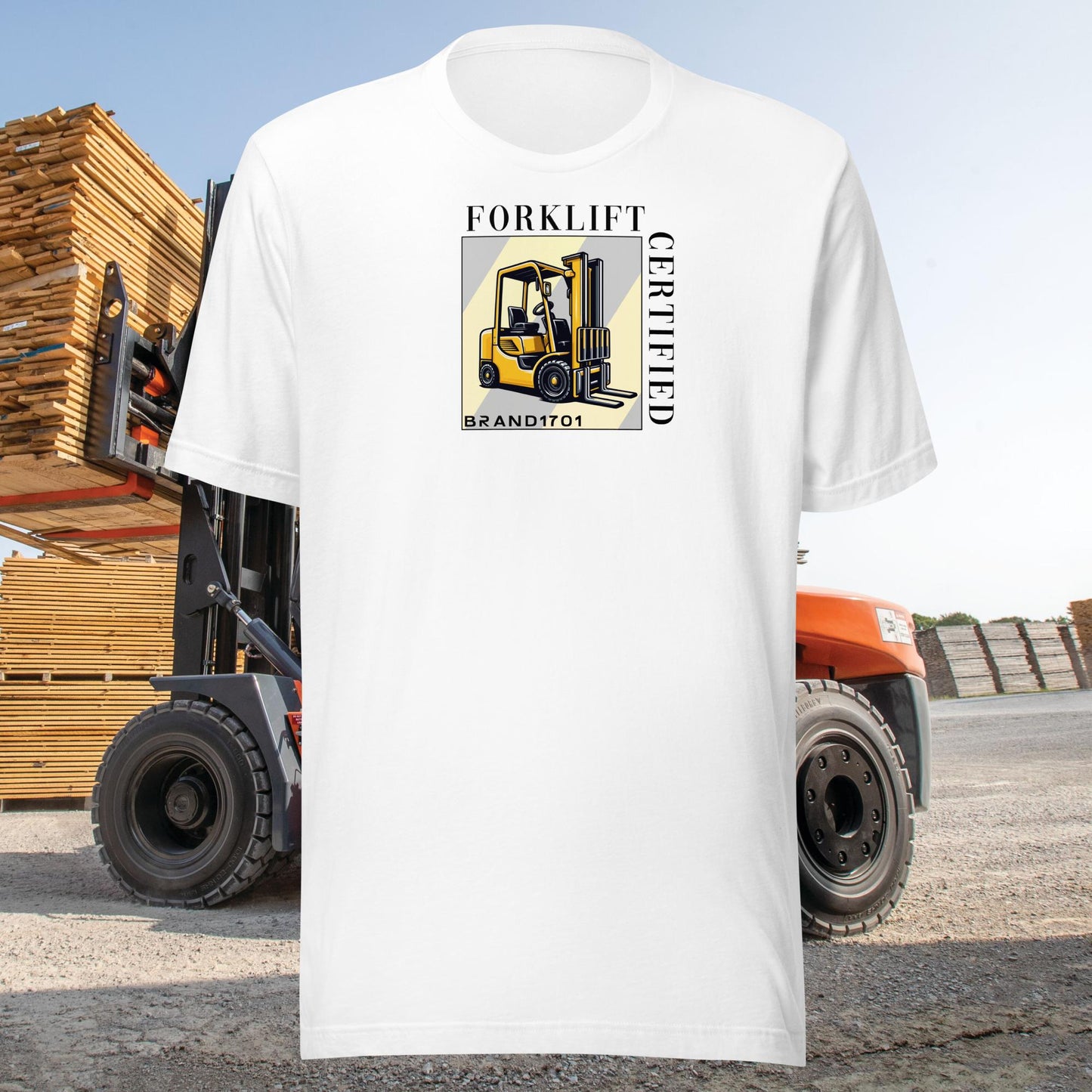 Forklift Certified Tee (black text)