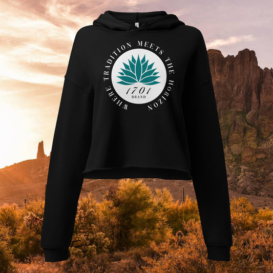 Agave Classic Stamp Crop Hoodie