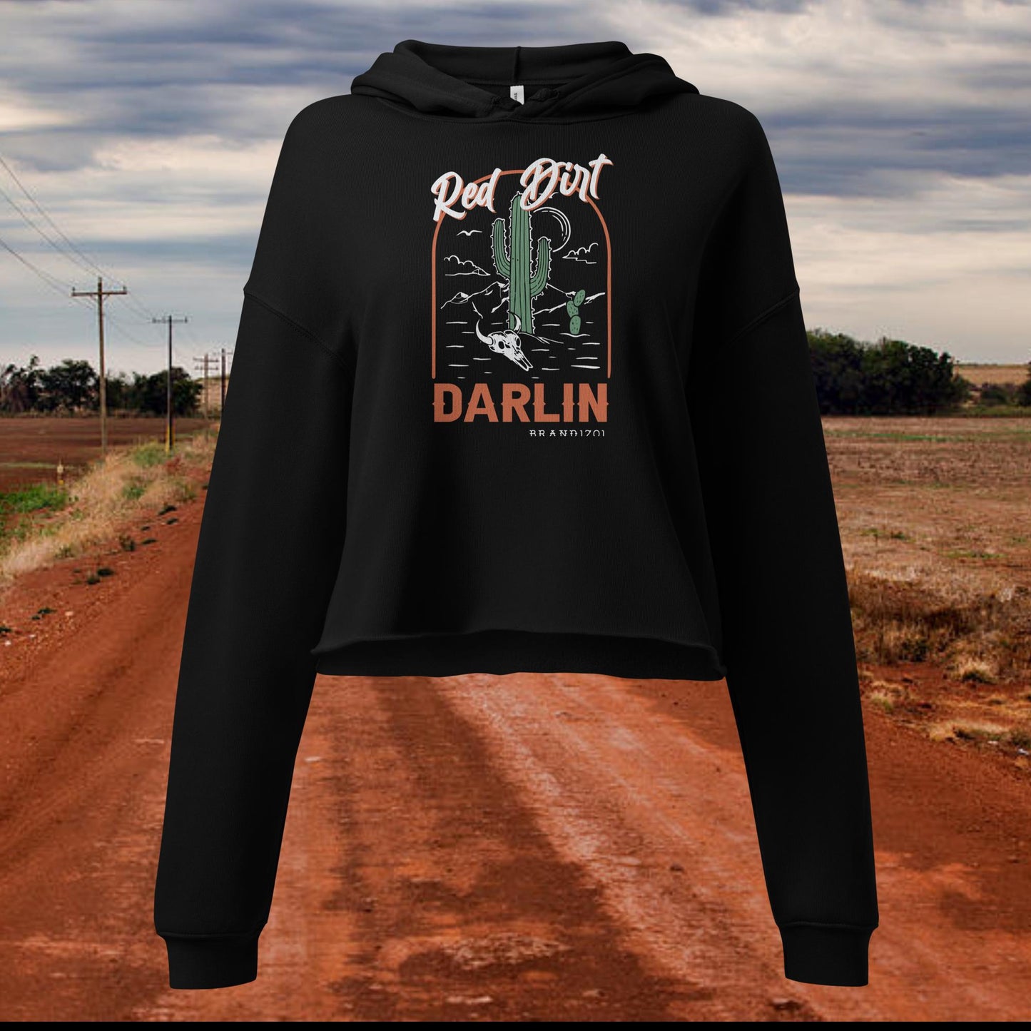 Red Dirt Darlin Crop Hoodie